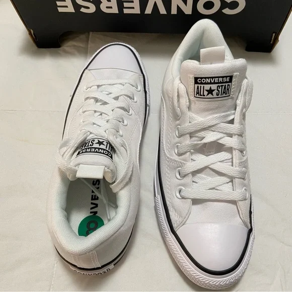 Converse All Star White Canvas Sneakers - Picture 6 of 14